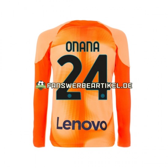 Andre Onana 24 Torwart Trikot Inter Mailand Herren Viertes ausrüstung 2022-2023 Langarm