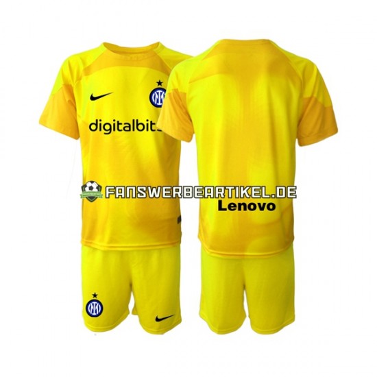 Torwart Trikot Inter Mailand Kinder Auswärtsausrüstung 2022-2023 Kurzarm