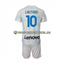 Lautaro Martinez 10 Trikot Inter Mailand Kinder Auswärtsausrüstung 2022-2023 Kurzarm