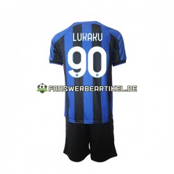 Romelu Lukaku 90 Trikot Inter Mailand Kinder Heimausrüstung 2022-2023 Kurzarm