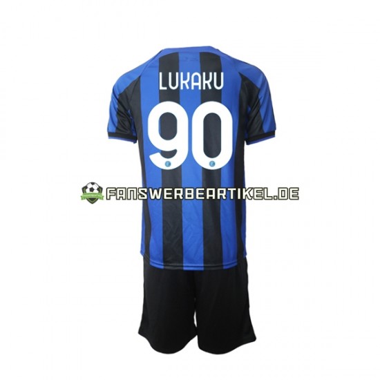 Romelu Lukaku 90 Trikot Inter Mailand Kinder Heimausrüstung 2022-2023 Kurzarm