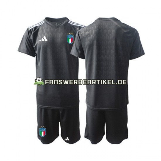 Torwart Trikot Italien Kinder Auswärtsausrüstung 2023 Kurzarm