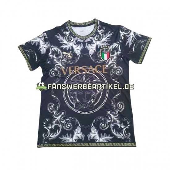 Versace Trikot Italien Herren Schwarz 2023-2024 Kurzarm