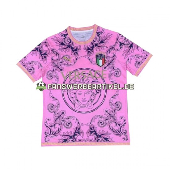 Versace Trikot Italien Herren Pink 2023-2024 Kurzarm