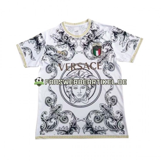 Versace Trikot Italien Herren Weiß 2023-2024 Kurzarm