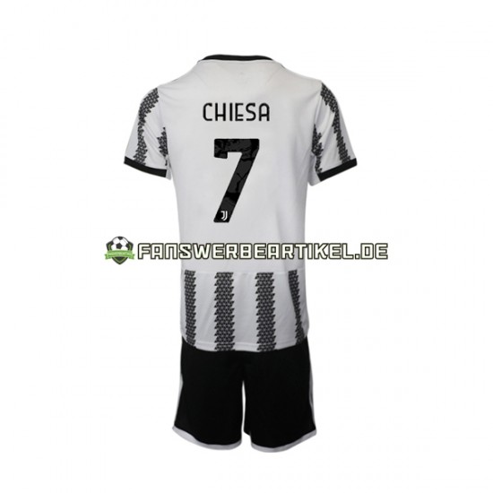 Chiesa 7 Trikot Juventus Turin Kinder Heimausrüstung 2022-2023 Kurzarm