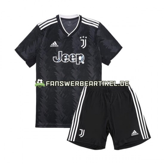 Trikot Juventus Turin Kinder Auswärtsausrüstung 2022-2023 Kurzarm