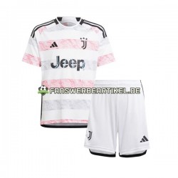 Trikot Juventus Turin Kinder Auswärtsausrüstung 2023-2024 Kurzarm