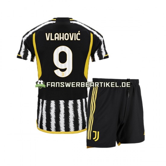 Dn Vlahovic 9 Trikot USA Juventus Turin Kinder Heimausrüstung 2023-2024 Kurzarm