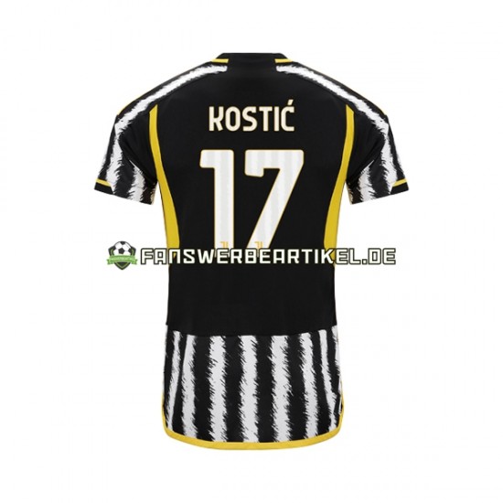 Filip Kostic 17 Trikot Juventus Turin Herren Heimausrüstung 2023-2024 Kurzarm