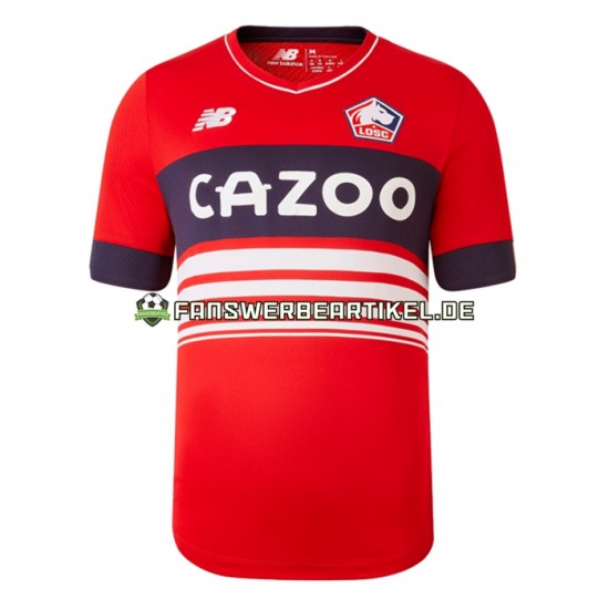 Trikot LOSC Lille Herren Heimausrüstung 2022-2023 Kurzarm