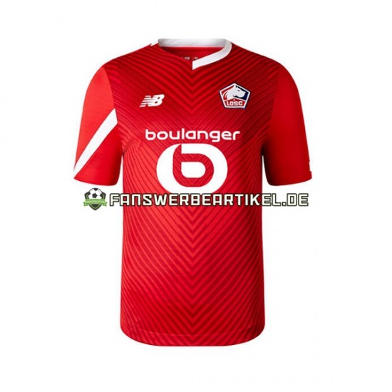 Trikot LOSC Lille Herren Heimausrüstung 2023-2024 Kurzarm