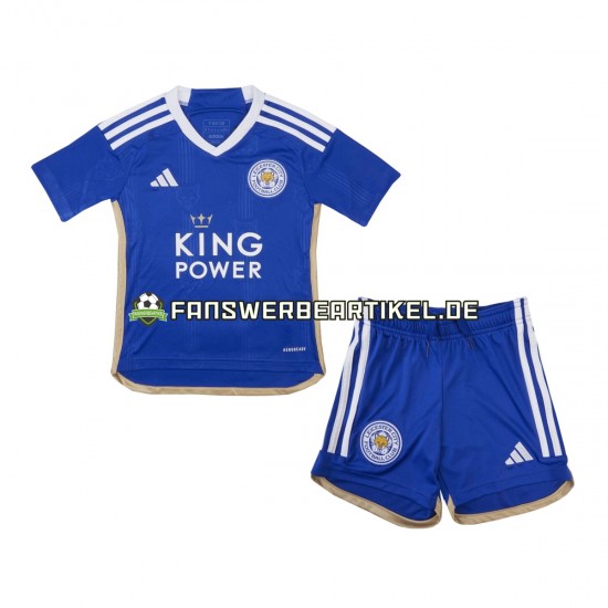 Trikot Leicester City Kinder Heimausrüstung 2023-2024 Kurzarm