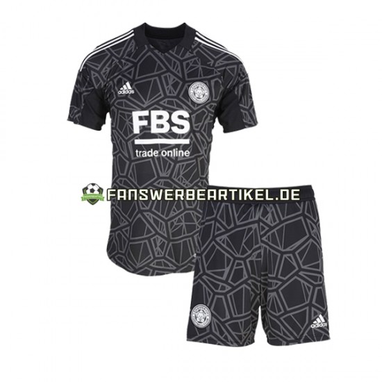 Torwart Trikot Leicester City Kinder Heimausrüstung 2022-2023 Kurzarm