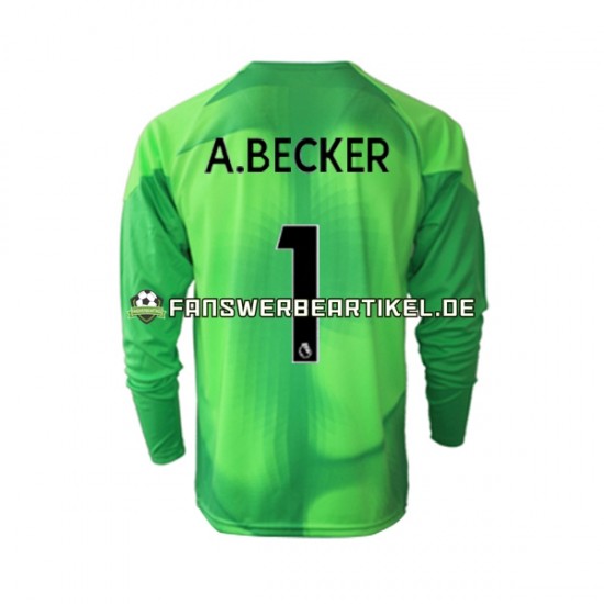 A.Becker 1 Torwart Trikot Liverpool Herren Ausweich ausrüstung 2022-2023 Langarm