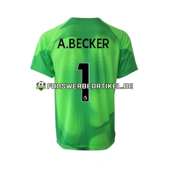 A.Becker 1 Torwart Trikot Liverpool Herren Ausweich ausrüstung 2022-2023 Kurzarm