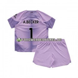 Alisson Becker 1 Torwart Trikot Liverpool Kinder Heimausrüstung 2022-2023 Kurzarm