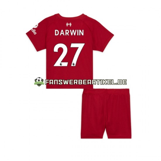 Darwin Nunez 27 Trikot Liverpool Kinder Heimausrüstung 2022-2023 Kurzarm