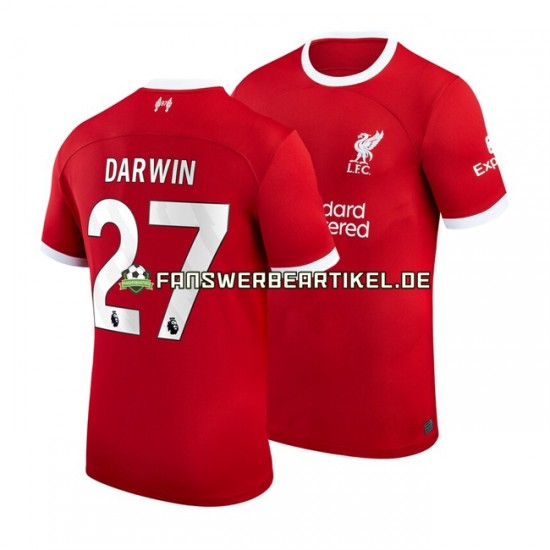 Darwin Nunez 27 Trikot Liverpool Herren Heimausrüstung 2023-2024 Kurzarm