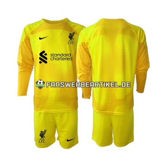 Torwart Trikot Liverpool Kinder Viertes ausrüstung 2022-2023 Langarm