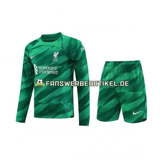 Torwart Trikot Liverpool Kinder Heimausrüstung 2023-2024 Langarm