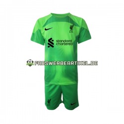 Torwart Trikot Liverpool Kinder Ausweich ausrüstung 2022-2023 Kurzarm