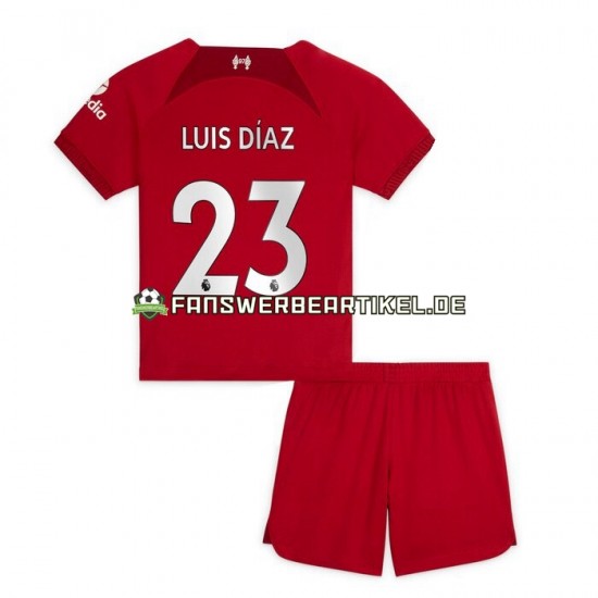 Luis Diaz 23 Trikot Liverpool Kinder Heimausrüstung 2022-2023 Kurzarm