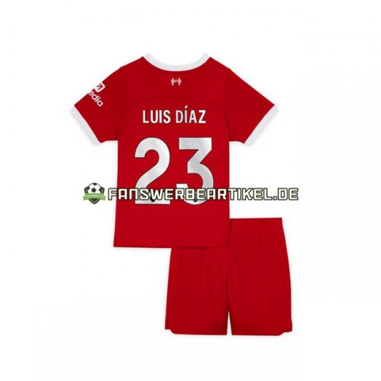 Luis Diaz 23 Trikot Liverpool Kinder Heimausrüstung 2023-2024 Kurzarm