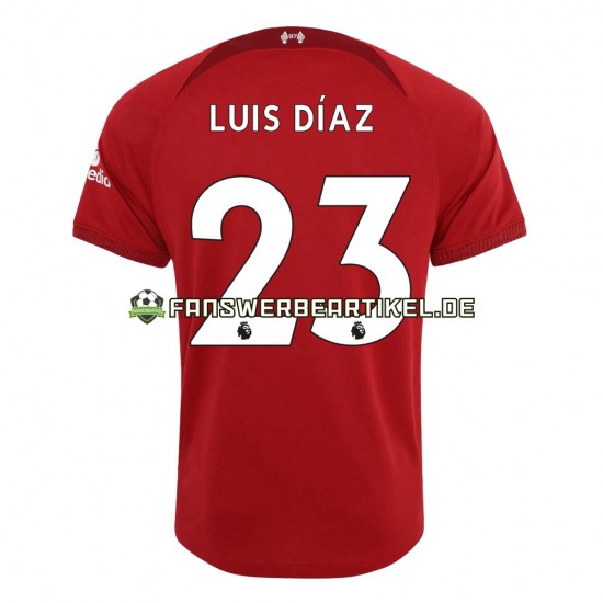 Luis Diaz 23 Trikot Liverpool Herren Heimausrüstung 2022-2023 Kurzarm