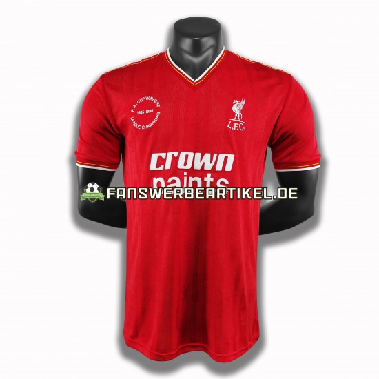 Retro 1985-1986 Trikot Liverpool Herren Heimausrüstung Kurzarm