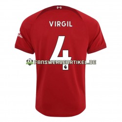 Virgil 4 Trikot Liverpool Herren Heimausrüstung 2022-2023 Kurzarm