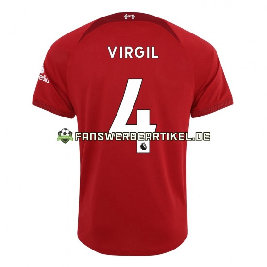 Virgil 4 Trikot Liverpool Herren Heimausrüstung 2022-2023 Kurzarm