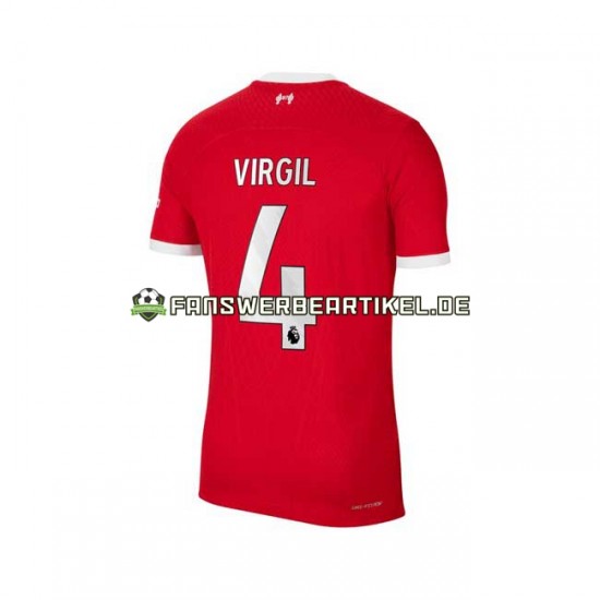 Virgil van Dijk 4 Trikot Liverpool Herren Heimausrüstung 2023-2024 Kurzarm