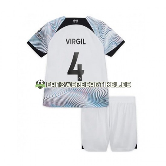 Virgil van Dijk Trikot Liverpool Kinder Auswärtsausrüstung 2022-2023 Kurzarm