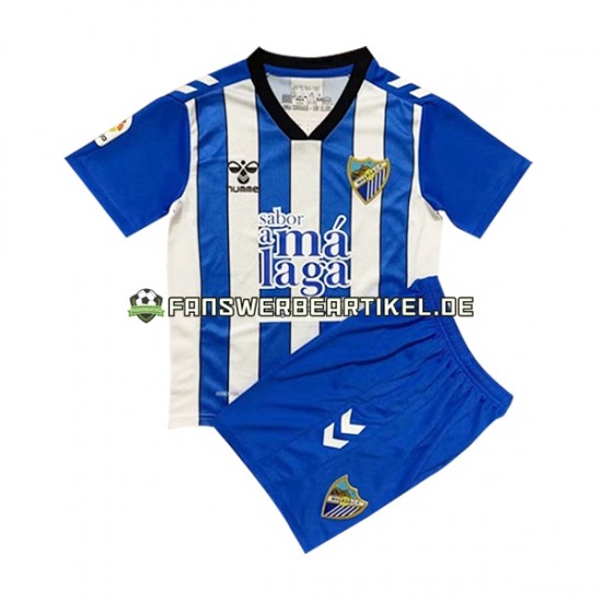 Trikot Málaga CF Kinder Heimausrüstung 2022-2023 Kurzarm