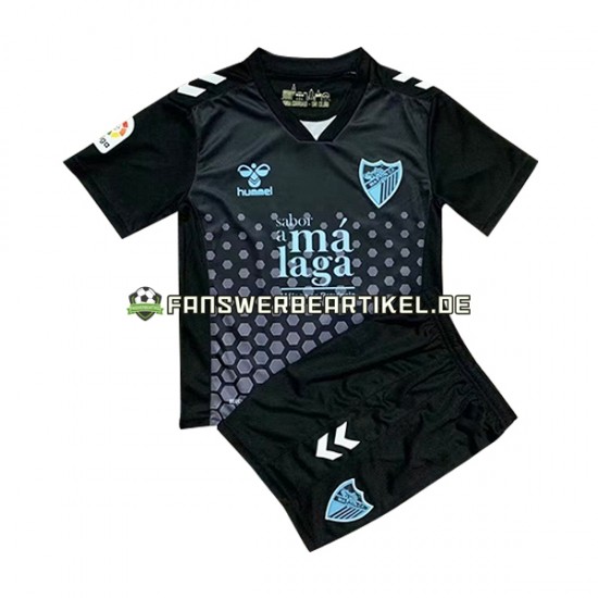 Trikot Málaga CF Kinder Ausweich ausrüstung 2022-2023 Kurzarm