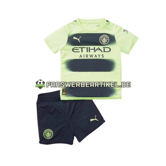 Trikot Manchester City Kinder Ausweich ausrüstung 2022-2023 Kurzarm