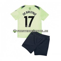 De Bruyne 17 Trikot Manchester City Kinder Ausweich ausrüstung 2022-2023 Kurzarm