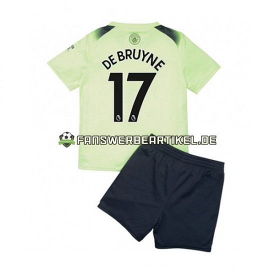 De Bruyne 17 Trikot Manchester City Kinder Ausweich ausrüstung 2022-2023 Kurzarm