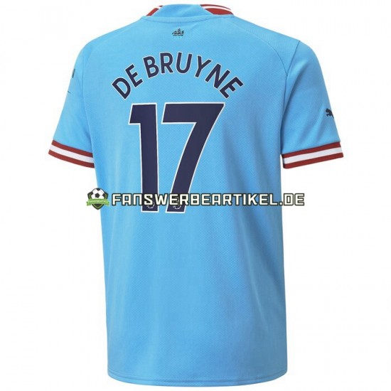 De Bruyne 17 Trikot Manchester City Herren Heimausrüstung 2022-2023 Kurzarm