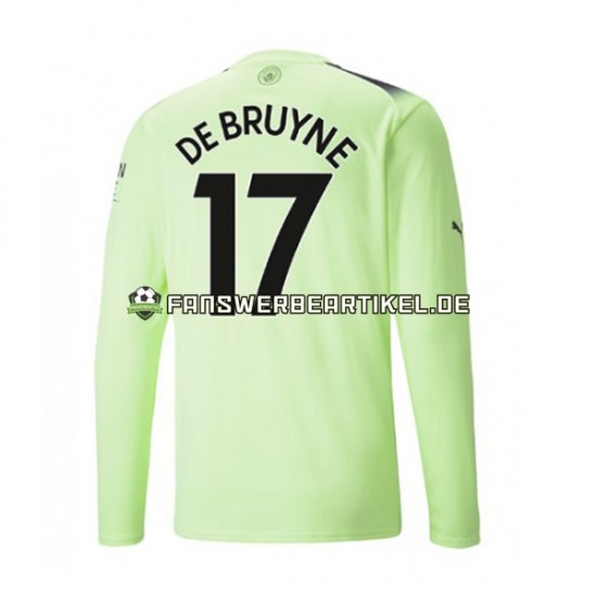 De Bruyne 17 Trikot Manchester City Herren Ausweich ausrüstung 2022-2023 Langarm