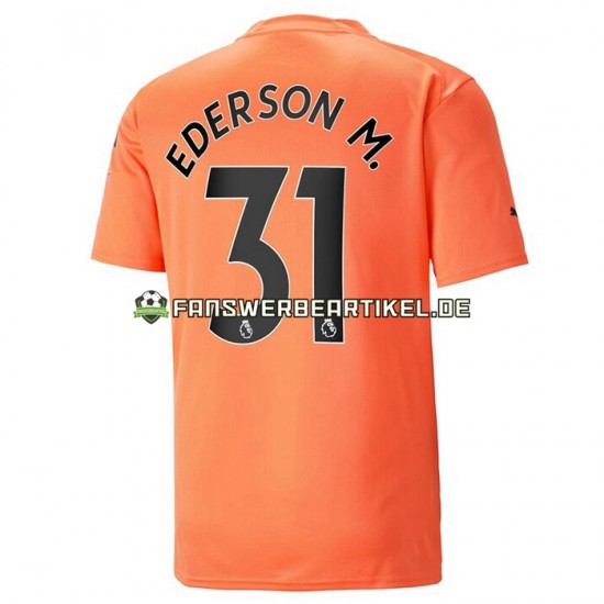 Ederson M. 31 Torwart Trikot Manchester City Herren Ausweich ausrüstung 2022-2023 Kurzarm