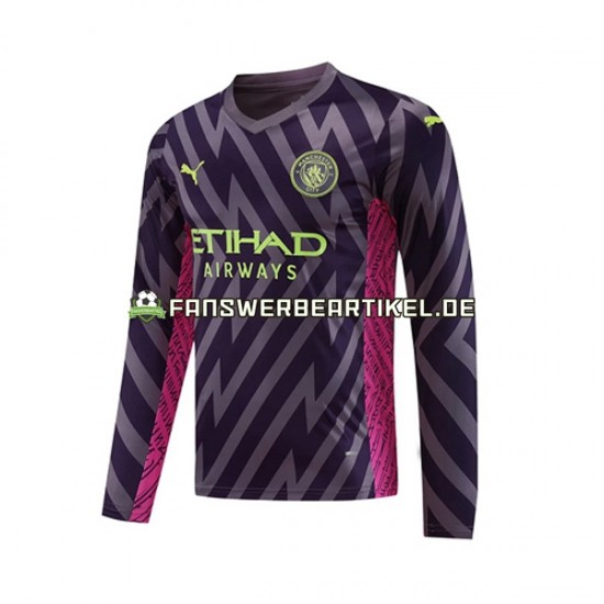 Torwart Trikot Manchester City Herren Auswärtsausrüstung 2023-2024 Langarm