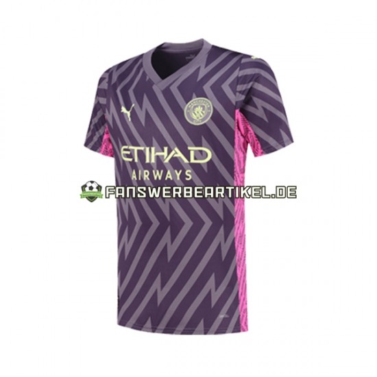 Torwart Trikot Manchester City Herren Auswärtsausrüstung 2023-2024 Kurzarm