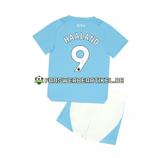 Haaland 9 Trikot Manchester City Kinder Heimausrüstung 2023-2024 Kurzarm