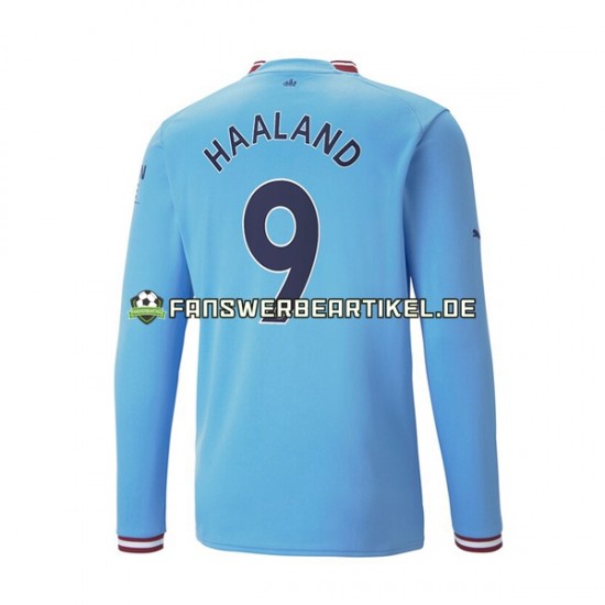 Haaland 9 Trikot Manchester City Herren Heimausrüstung 2022-2023 Langarm