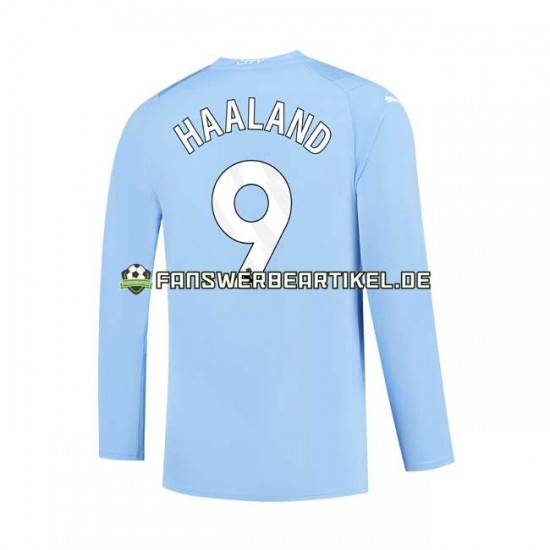 Haaland 9 Trikot Manchester City Herren Heimausrüstung 2023-2024 Langarm