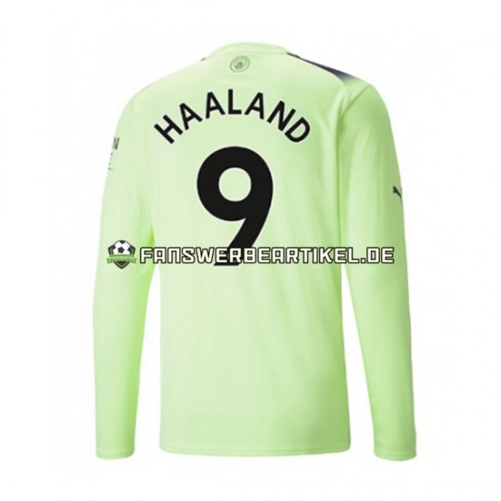 Haaland 9 Trikot Manchester City Herren Ausweich ausrüstung 2022-2023 Langarm