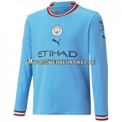 Trikot Manchester City Herren Heimausrüstung 2022-2023 Langarm