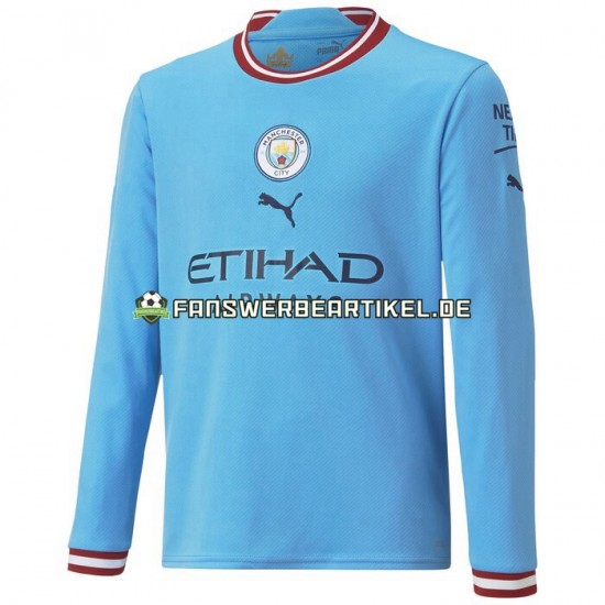 Trikot Manchester City Herren Heimausrüstung 2022-2023 Langarm